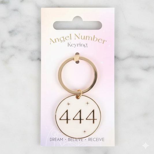 444 Angel number Keychain