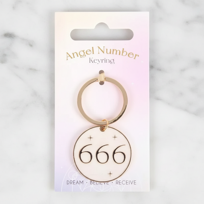 666 Angel number Keychains