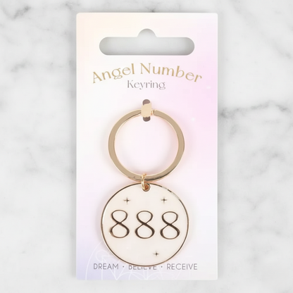 888 Angel number Keychain