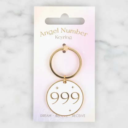 999 Angel number Keychain