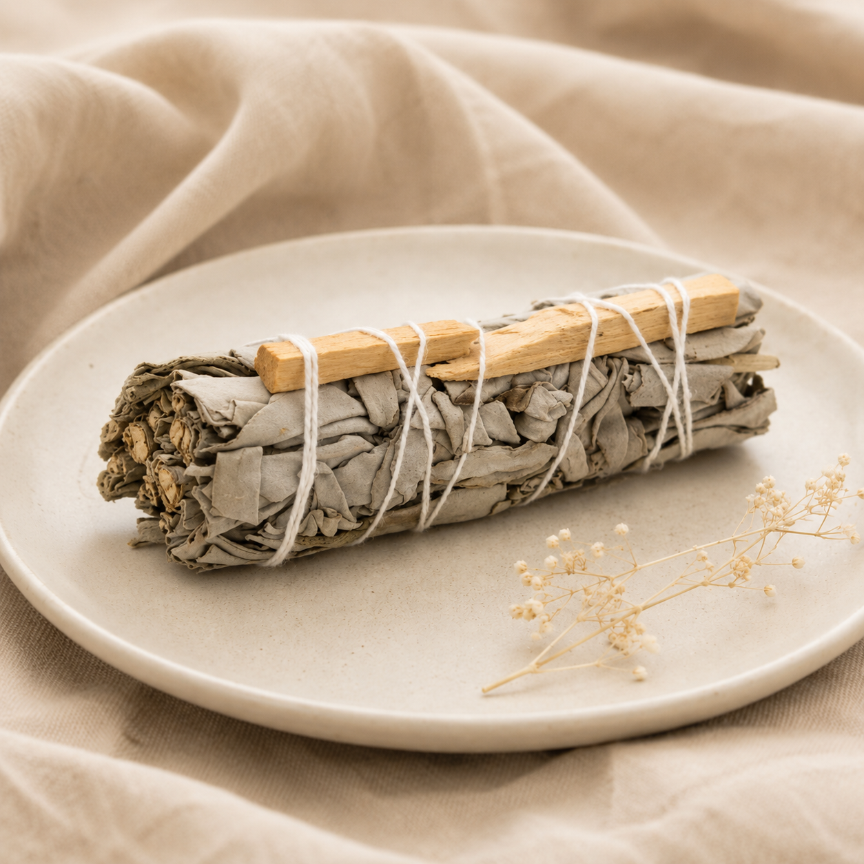 White Sage & Palo Santo Smudge Stick 10cm