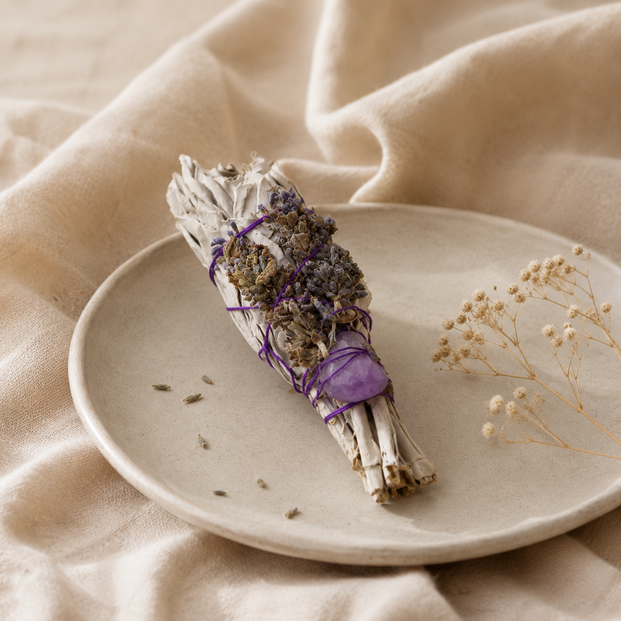 Spiritual Healing Sage (with Amethyst) 10 cm