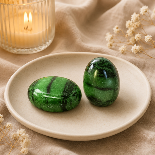 Ruby Zoisite Palm Stone | Crystals