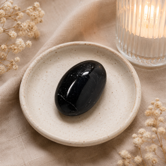 Black Obsidian Palm Stone | Crystals