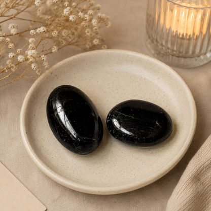 Black Obsidian Palm Stone | Crystals