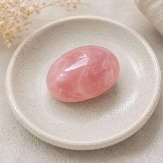 Rose Quartz Palm Stone | Crystals