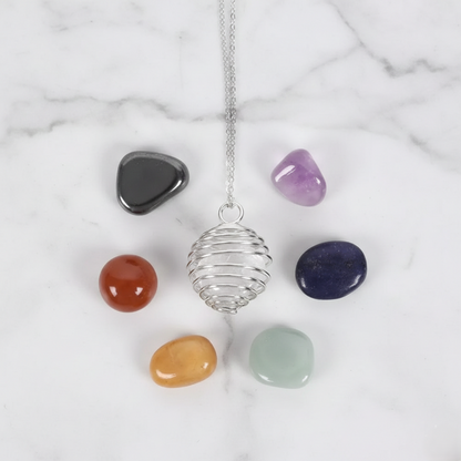 Chakra Crystals Necklace Set