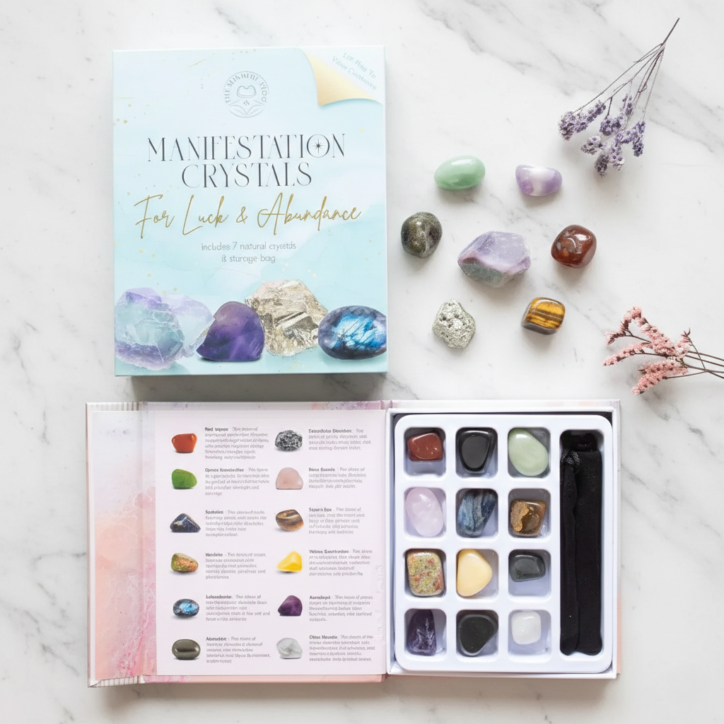 Manifestation 7 Stones Crystal Gift Set – Luck & Abundance