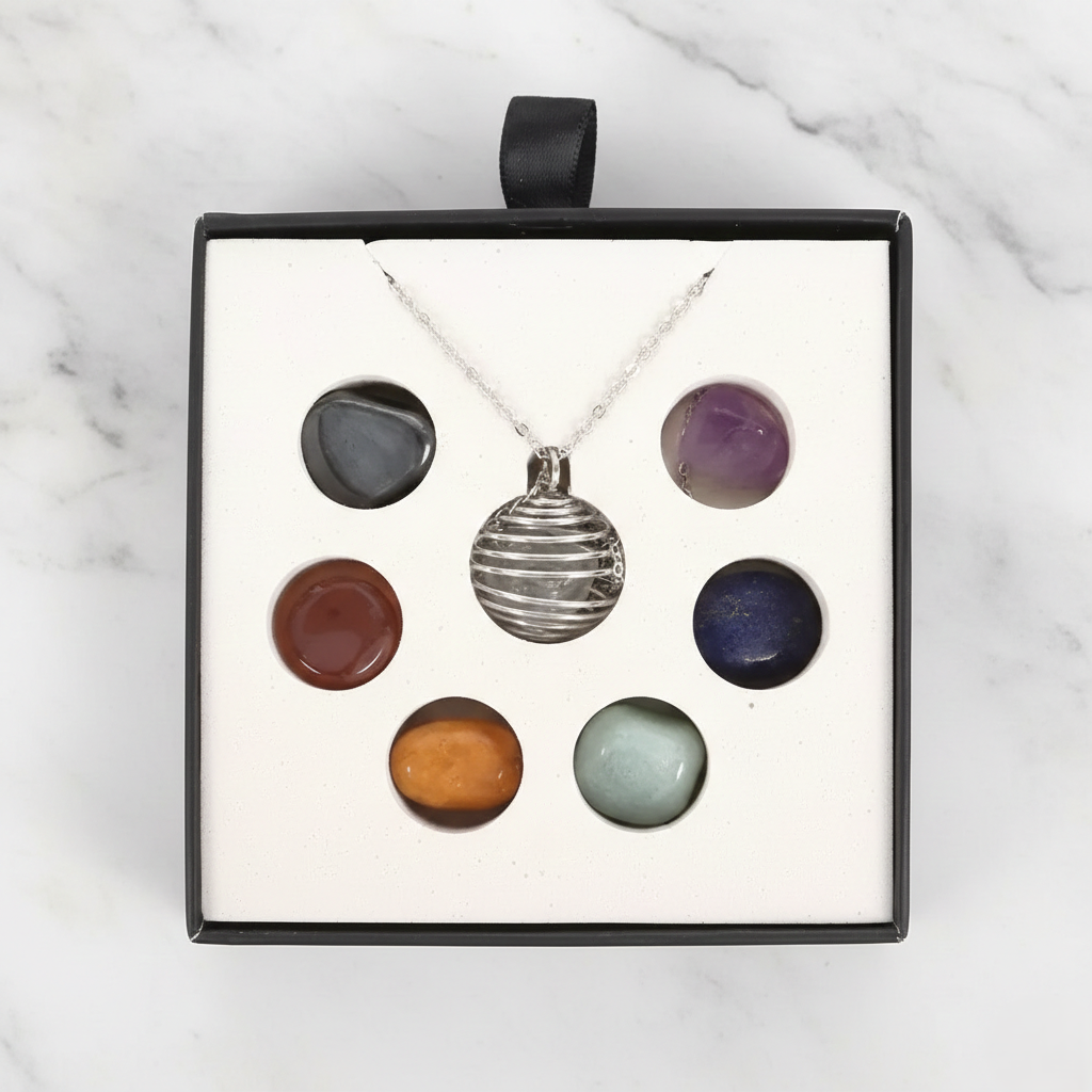 Chakra Crystals Necklace Set