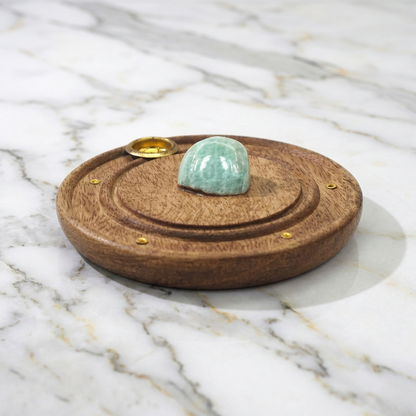 Mango Wood Incense Holder — Aventurine