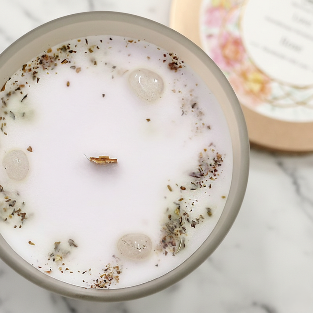Love Rose — Gemstone Candle