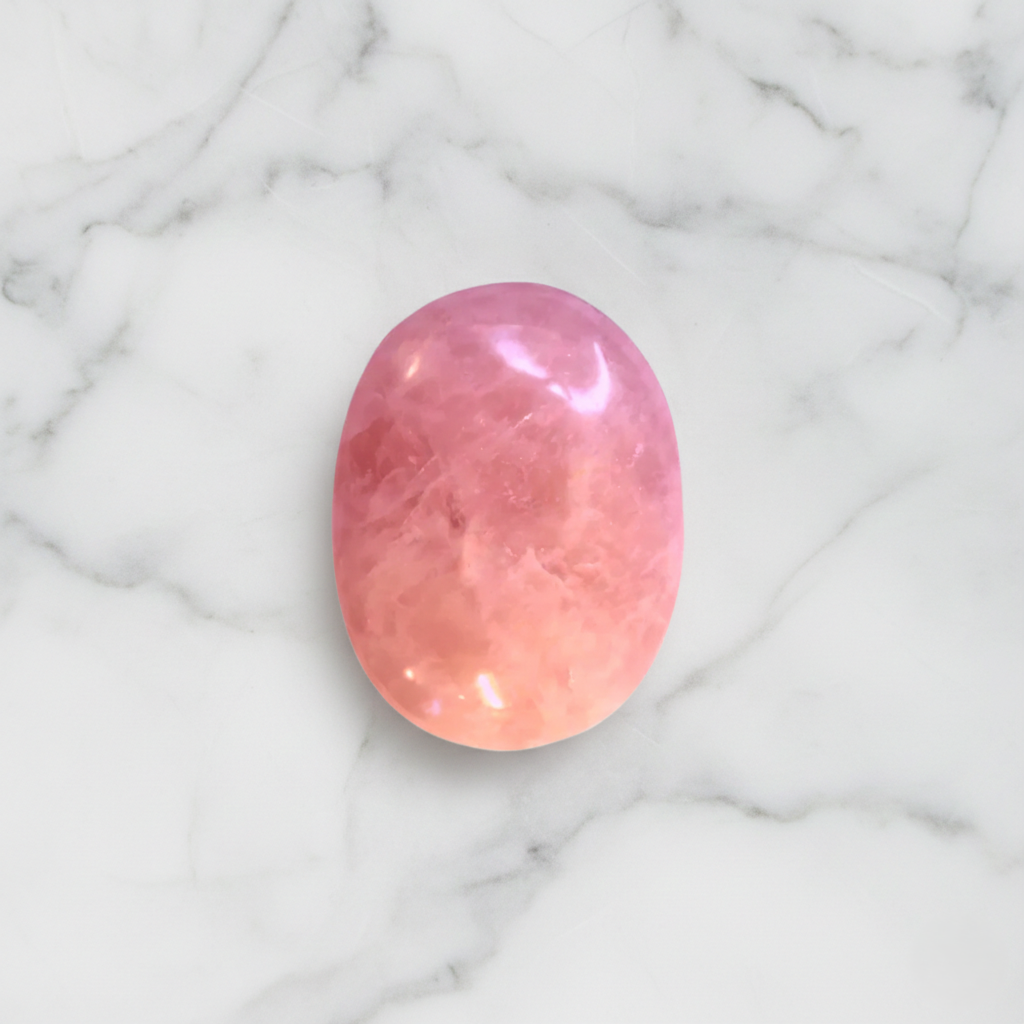 Rose Quartz Palm Stone | Crystals